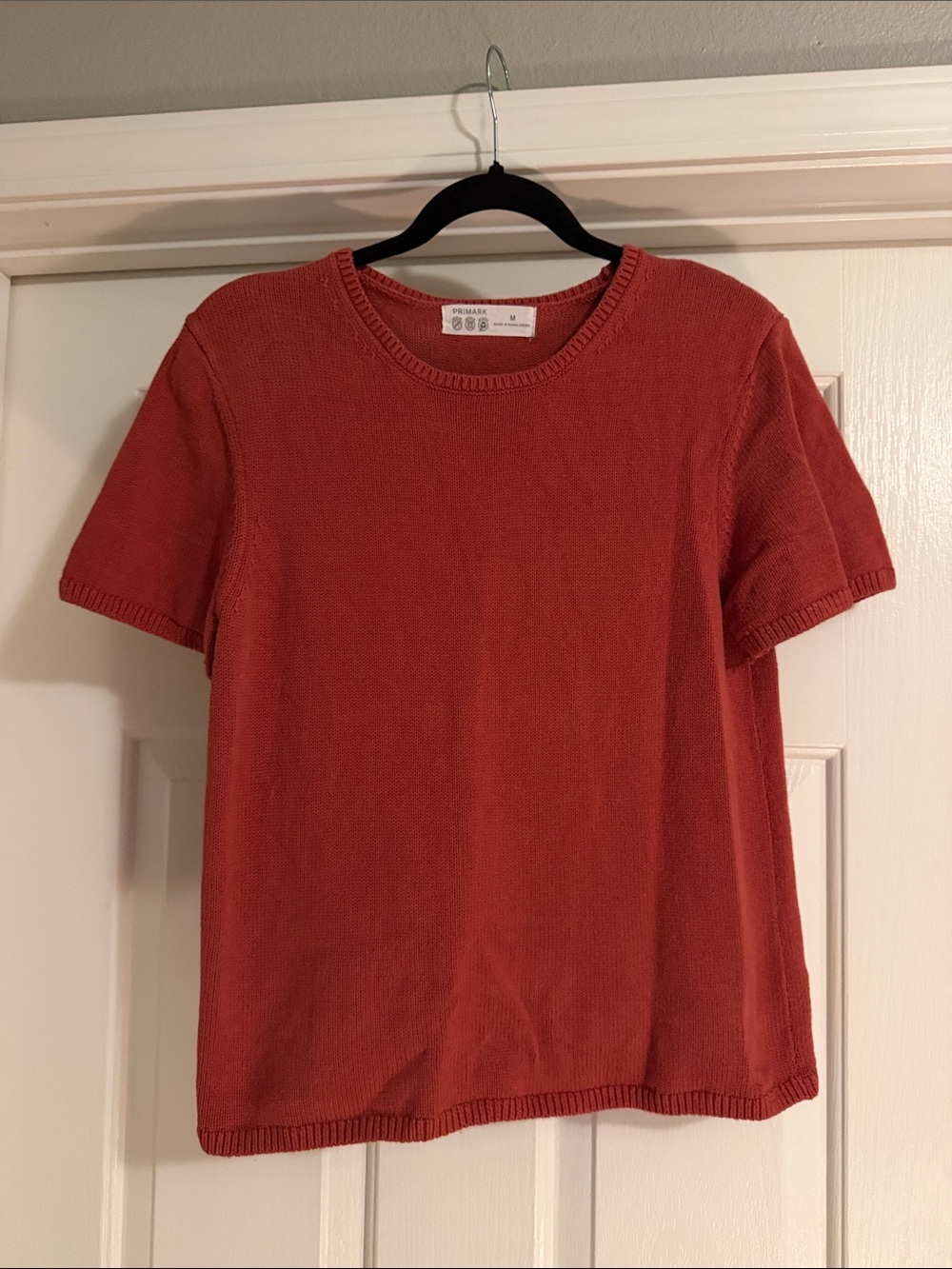 Primark Short-Sleeve Knit Top - Rust Orange